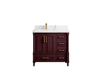 Aberdeen 36 in. W x 22 in. D Left Offset Sink Bathroom Vanity - Willow Bath and Vanity