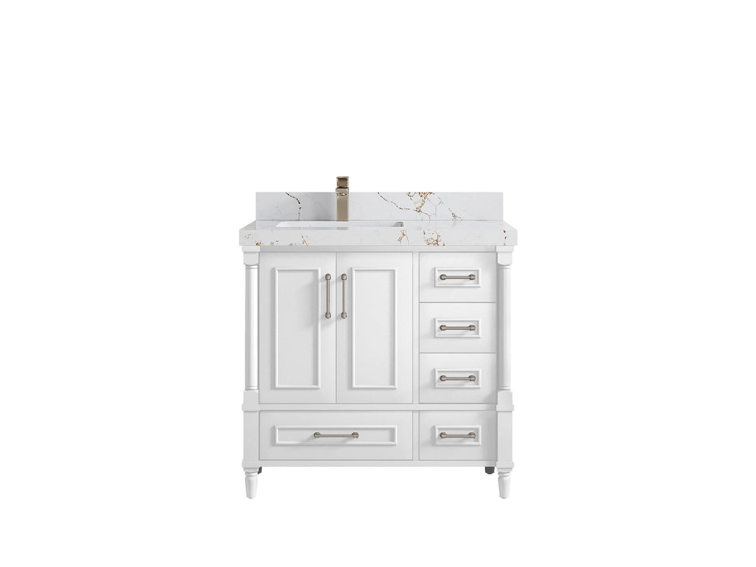 Aberdeen 36 in. W x 22 in. D Left Offset Sink Bathroom Vanity - Willow Bath and Vanity