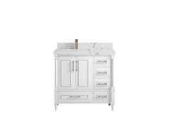 Aberdeen 36 in. W x 22 in. D Left Offset Sink Bathroom Vanity - photo 36