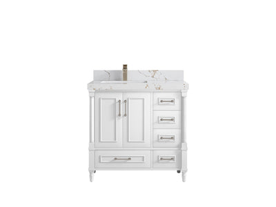 Aberdeen 36 in. W x 22 in. D Left Offset Sink Bathroom Vanity - Willow Bath and Vanity