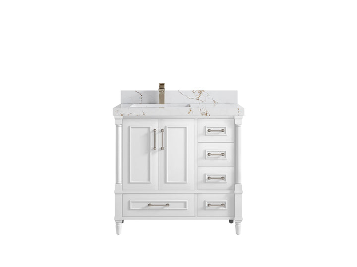 Aberdeen 36 in. W x 22 in. D Left Offset Sink Bathroom Vanity - photo 36