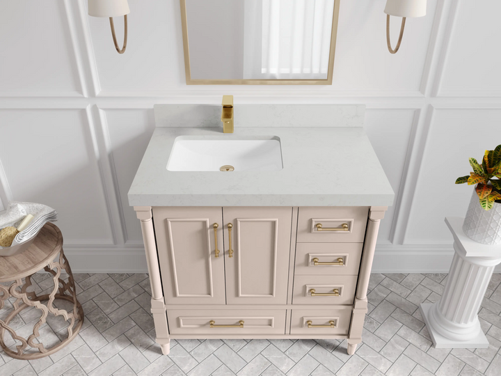 Aberdeen 36 in. W x 22 in. D Left Offset Sink Bathroom Vanity - photo 9
