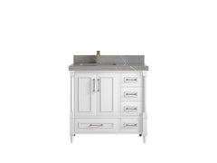 Aberdeen 36 in. W x 22 in. D Left Offset Sink Bathroom Vanity - photo 32