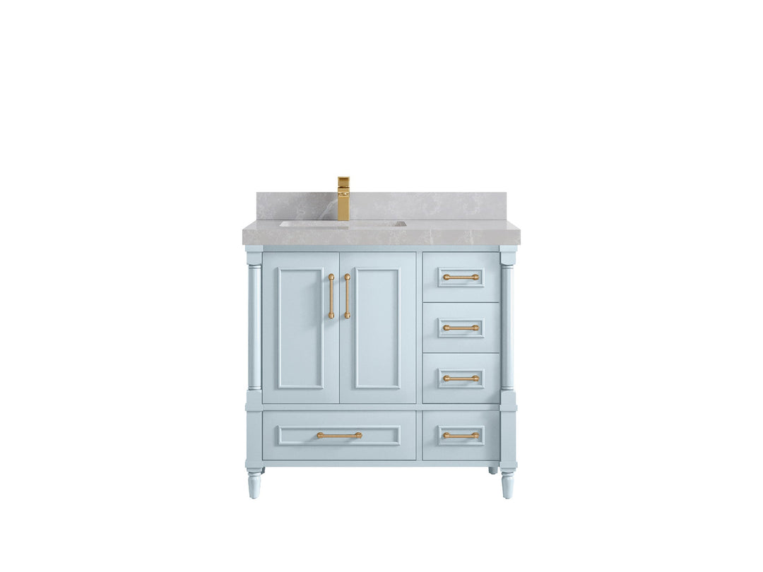 Aberdeen 36 in. W x 22 in. D Left Offset Sink Bathroom Vanity - Willow Bath and Vanity