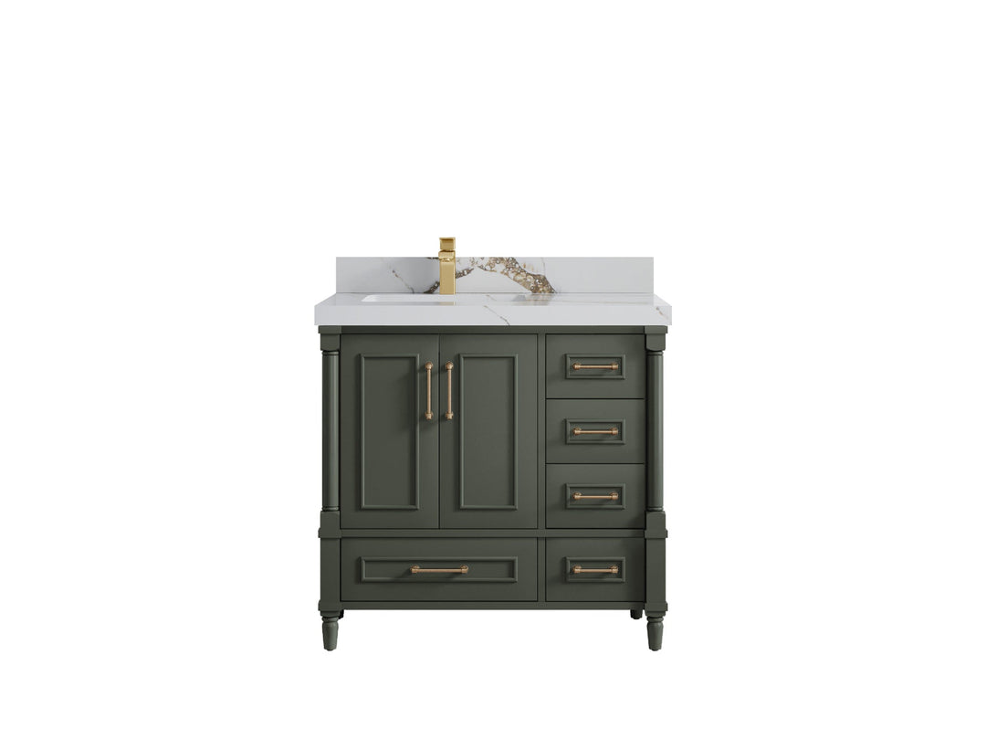 Aberdeen 36 in. W x 22 in. D Left Offset Sink Bathroom Vanity - Willow Bath and Vanity