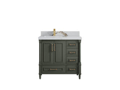 Aberdeen 36 in. W x 22 in. D Left Offset Sink Bathroom Vanity - photo 12