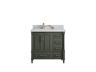 Aberdeen 36 in. W x 22 in. D Left Offset Sink Bathroom Vanity - Willow Bath and Vanity