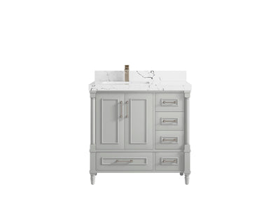 Aberdeen 36 in. W x 22 in. D Left Offset Sink Bathroom Vanity - Willow Bath and Vanity