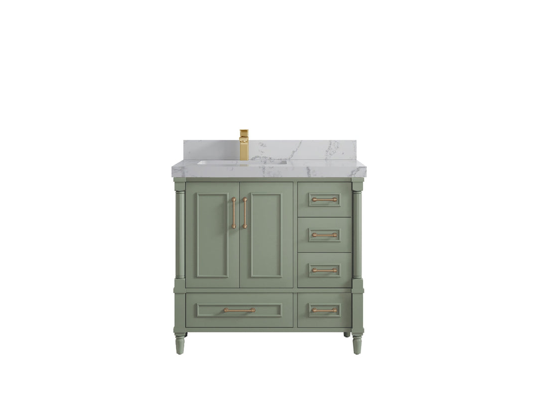 Aberdeen 36 in. W x 22 in. D Left Offset Sink Bathroom Vanity - Willow Bath and Vanity