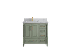 Aberdeen 36 in. W x 22 in. D Left Offset Sink Bathroom Vanity - photo 38