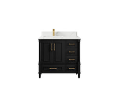 Aberdeen 36 in. W x 22 in. D Left Offset Sink Bathroom Vanity - photo 24