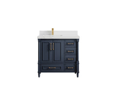 Aberdeen 36 in. W x 22 in. D Left Offset Sink Bathroom Vanity - photo 26