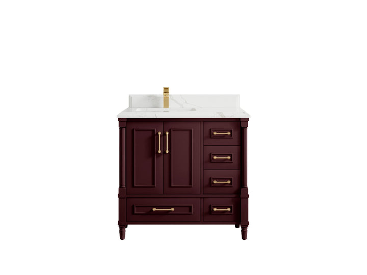 Aberdeen 36 in. W x 22 in. D Left Offset Sink Bathroom Vanity - photo 24