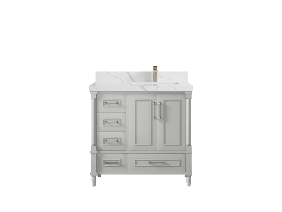 Aberdeen 36 in. W x 22 in. D Right Offset Sink Bathroom Vanity - Willow Bath and Vanity