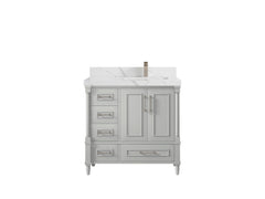Aberdeen 36 in. W x 22 in. D Right Offset Sink Bathroom Vanity - photo 10