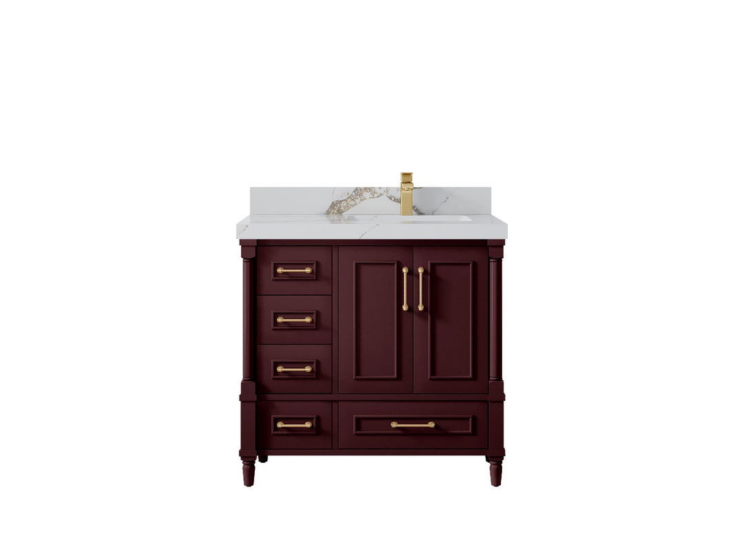 Aberdeen 36 in. W x 22 in. D Right Offset Sink Bathroom Vanity - Willow Bath and Vanity
