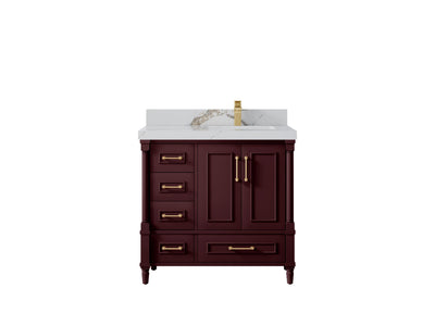 Aberdeen 36 in. W x 22 in. D Right Offset Sink Bathroom Vanity - Willow Bath and Vanity