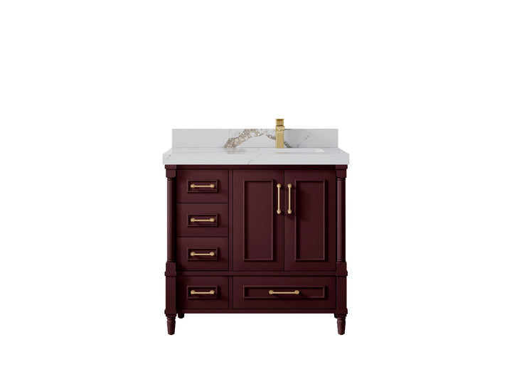 Aberdeen 36 in. W x 22 in. D Right Offset Sink Bathroom Vanity - photo 12