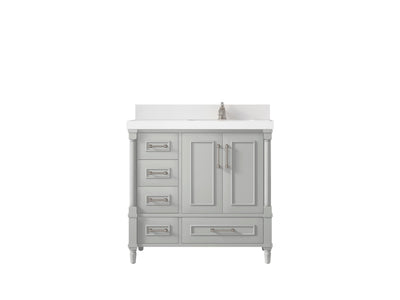 Aberdeen 36 in. W x 22 in. D Right Offset Sink Bathroom Vanity - Willow Bath and Vanity
