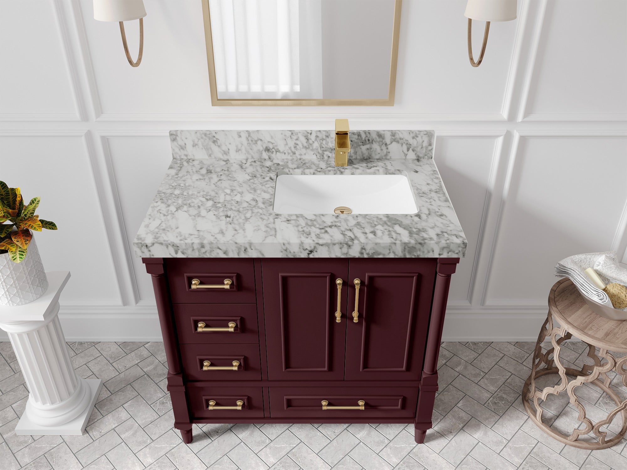 Aberdeen 36 in. W x 22 in. D Right Offset Sink Bathroom Vanity - Willow Bath and Vanity