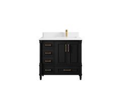 Aberdeen 36 in. W x 22 in. D Right Offset Sink Bathroom Vanity - photo 28