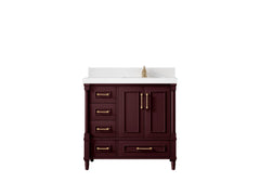 Aberdeen 36 in. W x 22 in. D Right Offset Sink Bathroom Vanity - photo 1