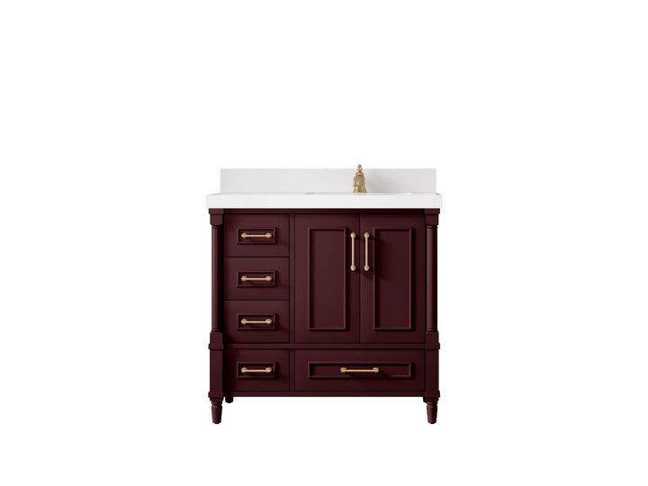 Aberdeen 36 in. W x 22 in. D Right Offset Sink Bathroom Vanity - photo 1
