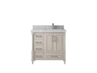Aberdeen 36 in. W x 22 in. D Right Offset Sink Bathroom Vanity - Willow Bath and Vanity