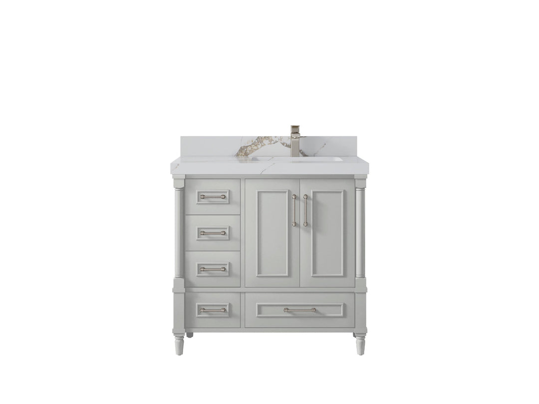 Aberdeen 36 in. W x 22 in. D Right Offset Sink Bathroom Vanity - Willow Bath and Vanity