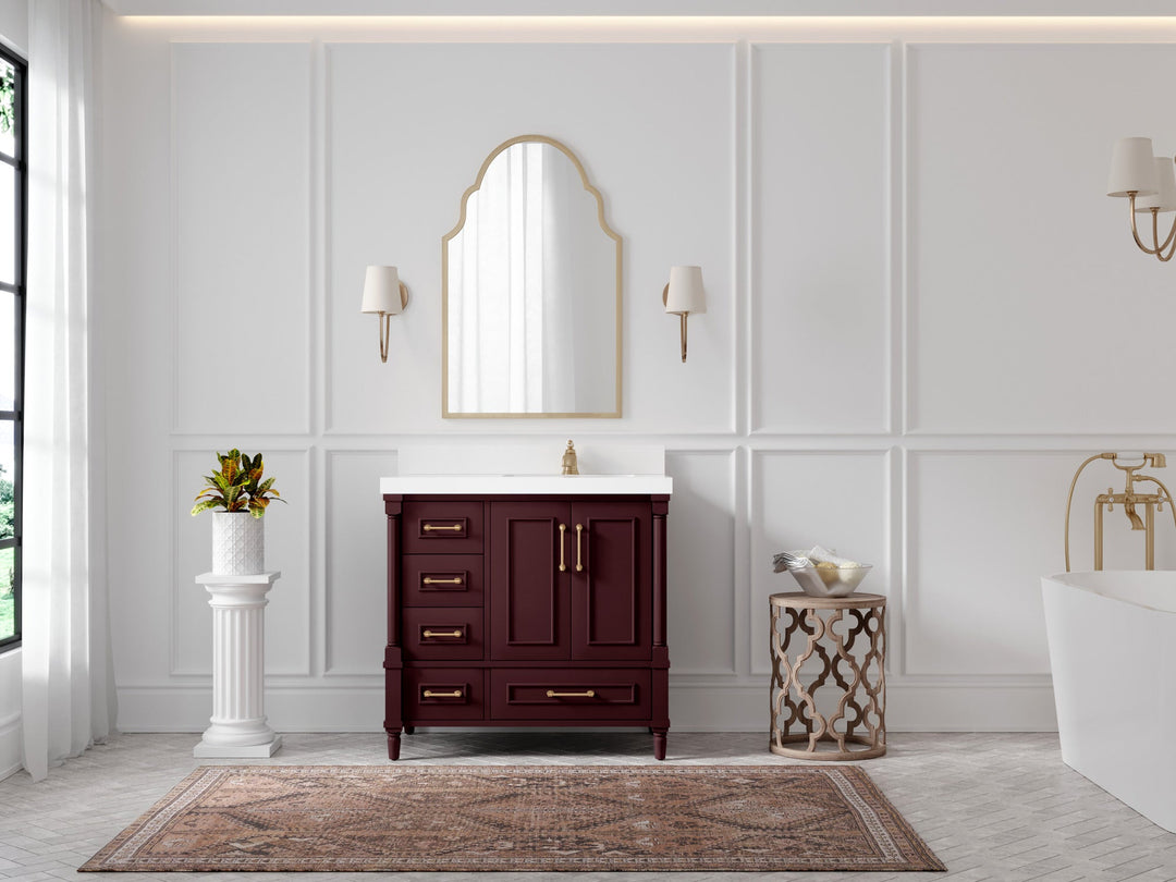 Aberdeen 36 in. W x 22 in. D Right Offset Sink Bathroom Vanity - Willow Bath and Vanity