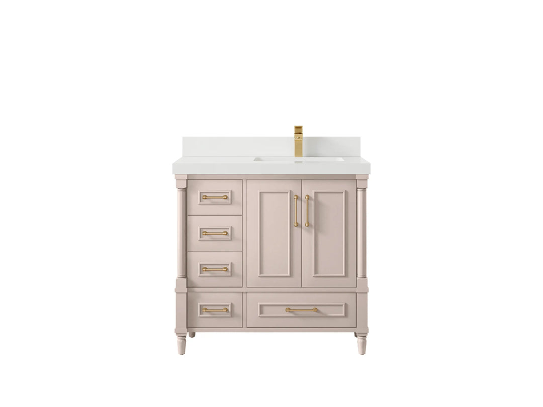 Aberdeen 36 in. W x 22 in. D Right Offset Sink Bathroom Vanity - Willow Bath and Vanity