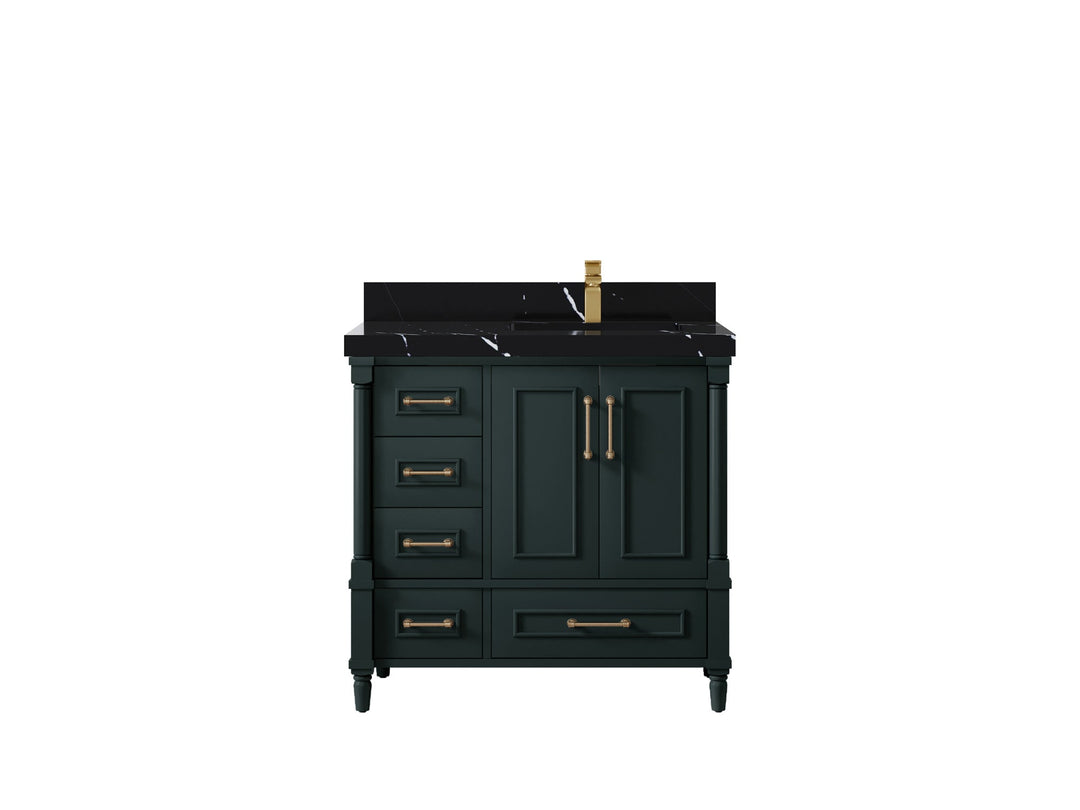 Aberdeen 36 in. W x 22 in. D Right Offset Sink Bathroom Vanity - Willow Bath and Vanity