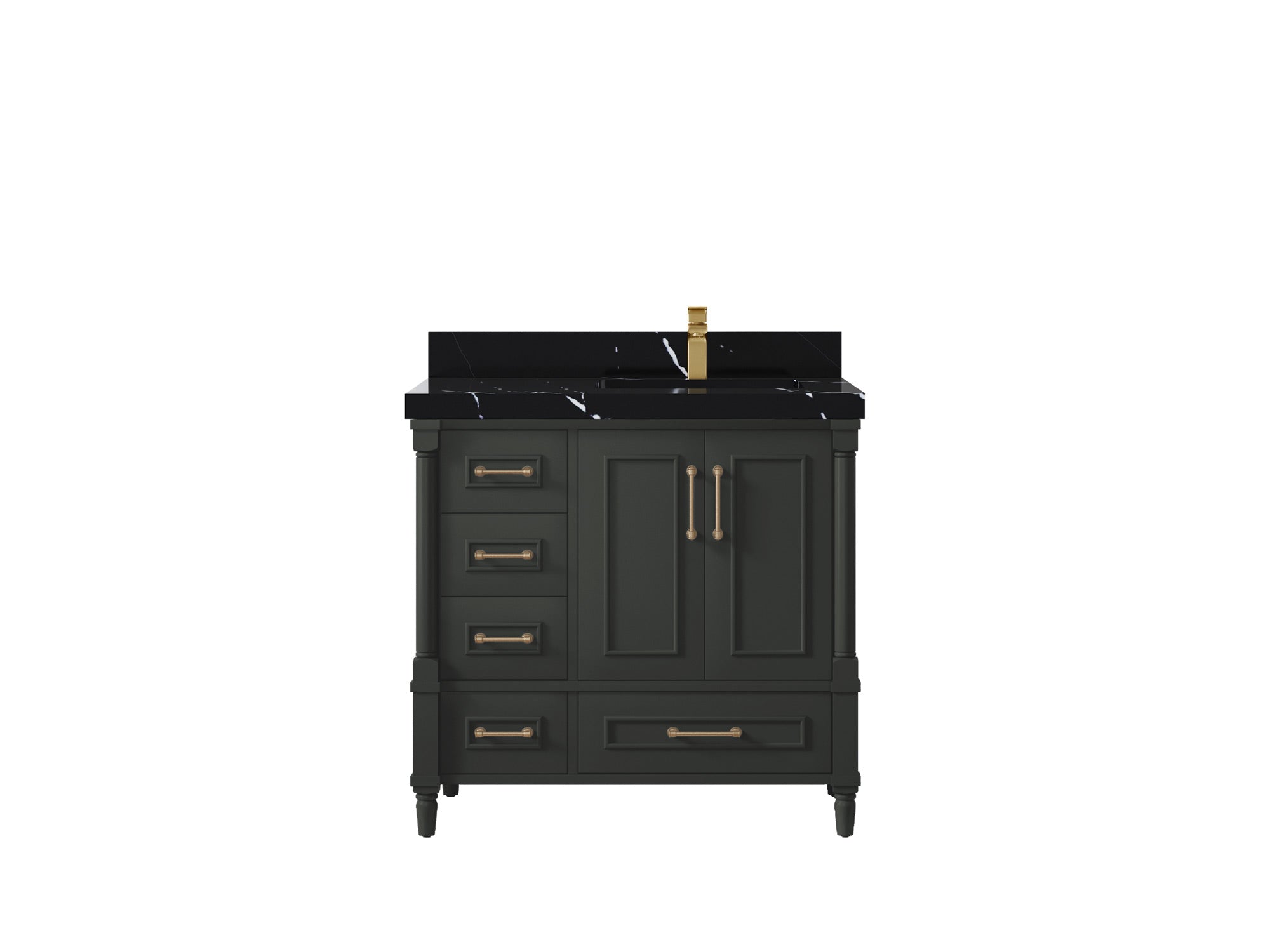 Aberdeen 36 in. W x 22 in. D Right Offset Sink Bathroom Vanity - Willow Bath and Vanity