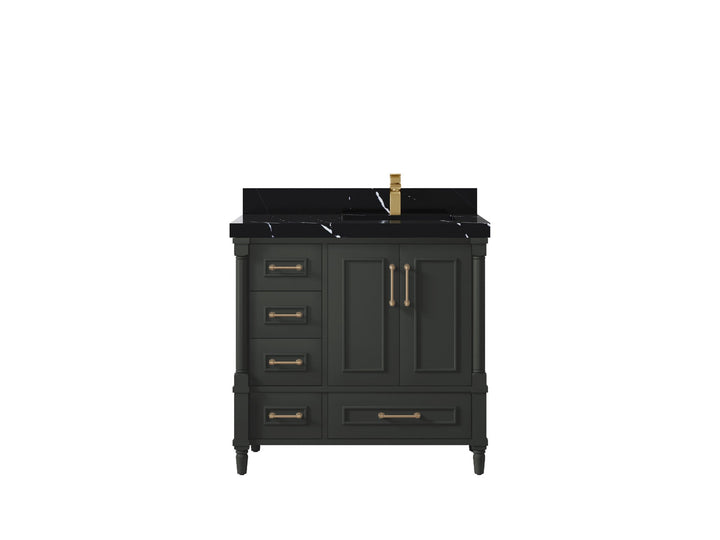 Aberdeen 36 in. W x 22 in. D Right Offset Sink Bathroom Vanity - photo 10