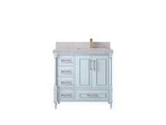 Aberdeen 36 in. W x 22 in. D Right Offset Sink Bathroom Vanity - photo 32