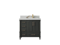 Aberdeen 36 in. W x 22 in. D Right Offset Sink Bathroom Vanity - photo 12