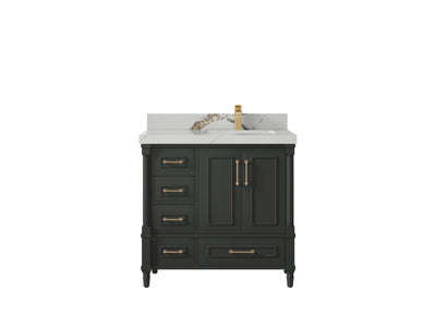 Aberdeen 36 in. W x 22 in. D Right Offset Sink Bathroom Vanity - Willow Bath and Vanity
