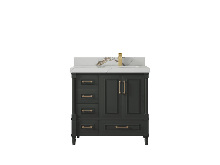 Aberdeen 36 in. W x 22 in. D Right Offset Sink Bathroom Vanity - photo 12