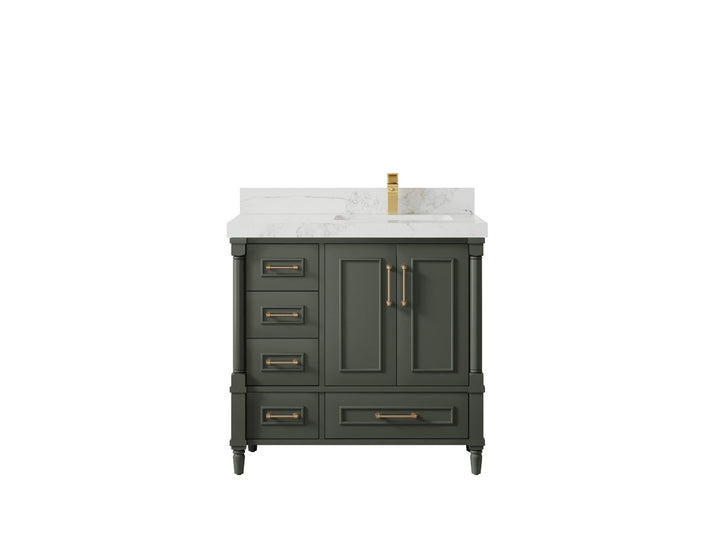 Aberdeen 36 in. W x 22 in. D Right Offset Sink Bathroom Vanity - photo 18