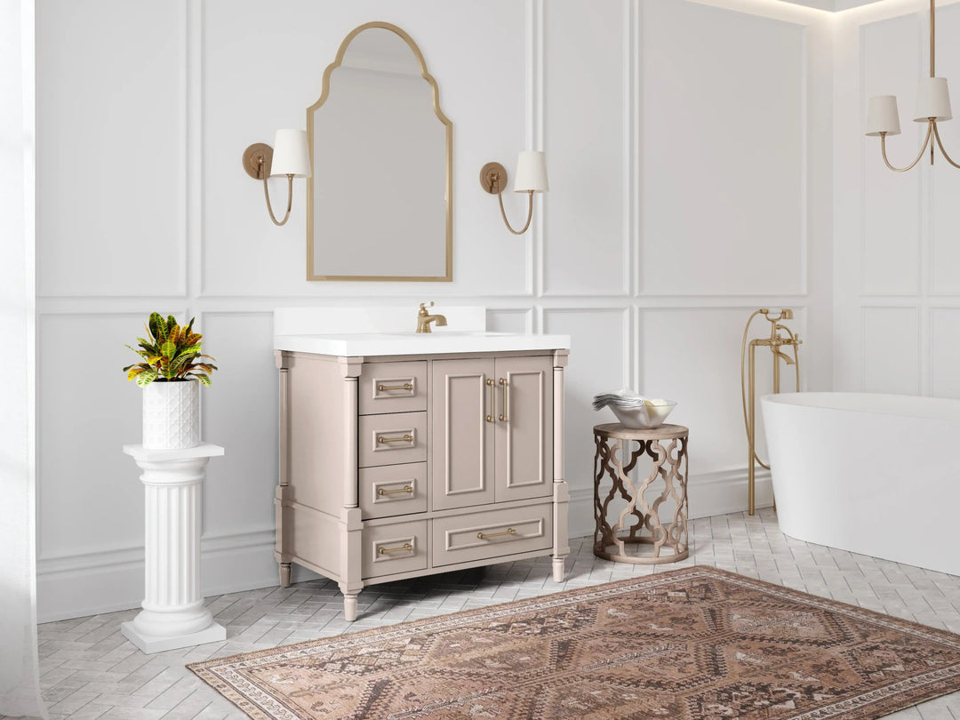 Aberdeen 36 in. W x 22 in. D Right Offset Sink Bathroom Vanity - Willow Bath and Vanity