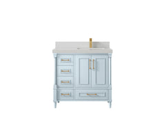 Aberdeen 36 in. W x 22 in. D Right Offset Sink Bathroom Vanity - photo 12