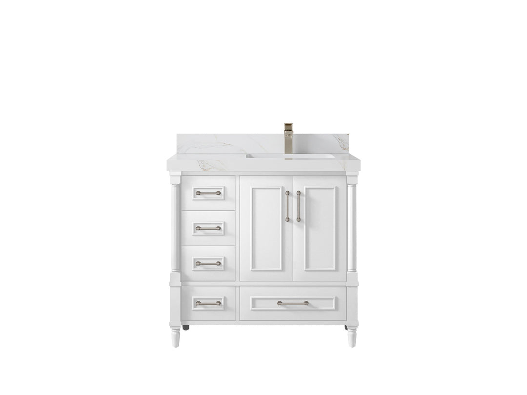 Aberdeen 36 in. W x 22 in. D Right Offset Sink Bathroom Vanity - Willow Bath and Vanity