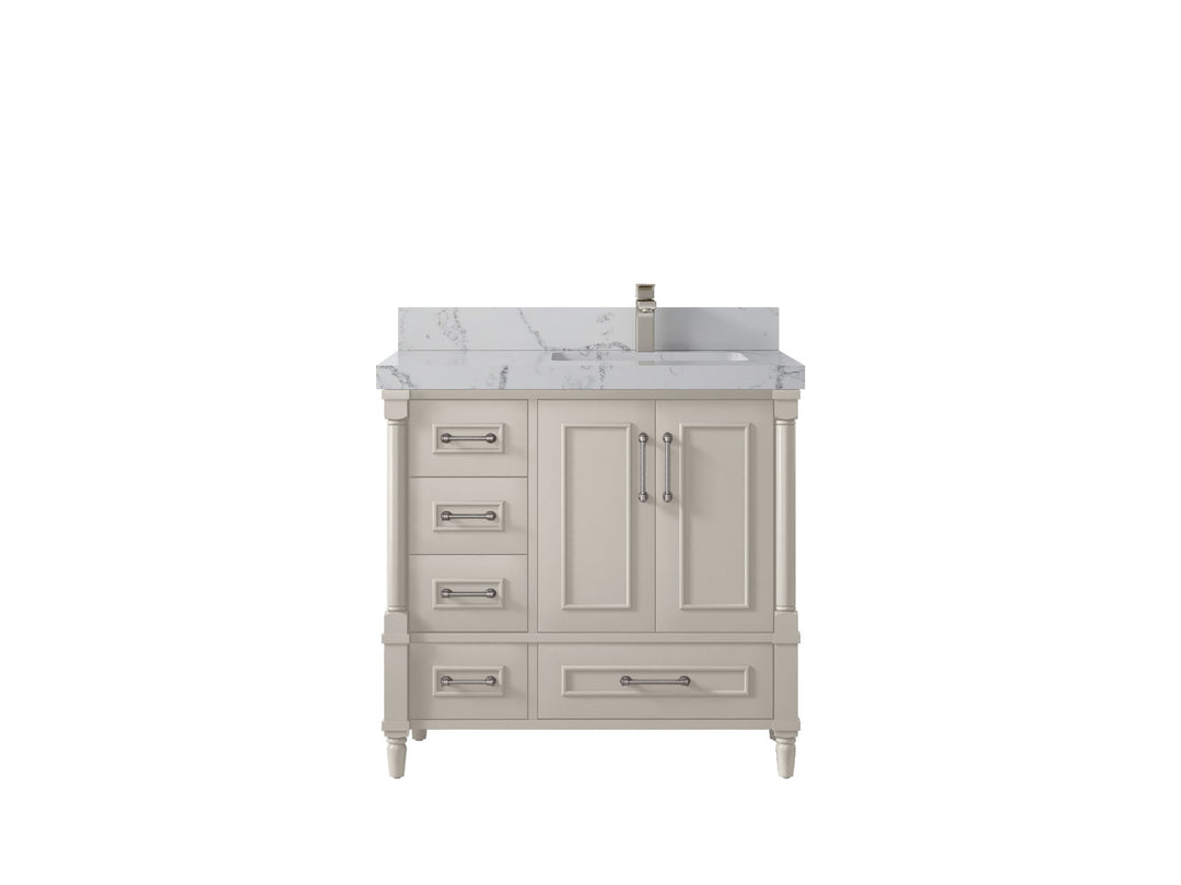 Aberdeen 36 in. W x 22 in. D Right Offset Sink Bathroom Vanity - Willow Bath and Vanity