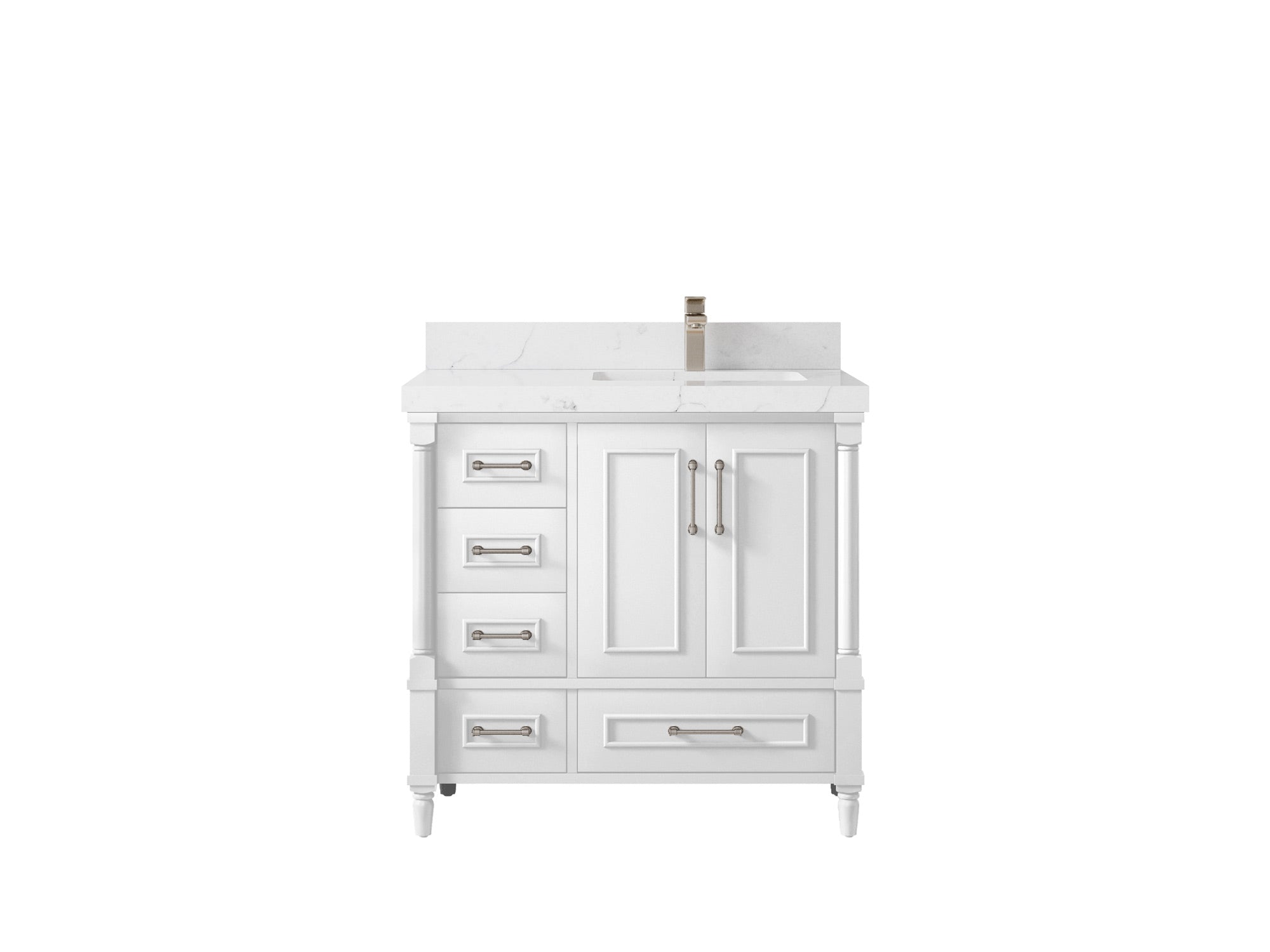 Aberdeen 36 in. W x 22 in. D Right Offset Sink Bathroom Vanity - Willow Bath and Vanity