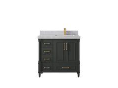 Aberdeen 36 in. W x 22 in. D Right Offset Sink Bathroom Vanity - photo 32