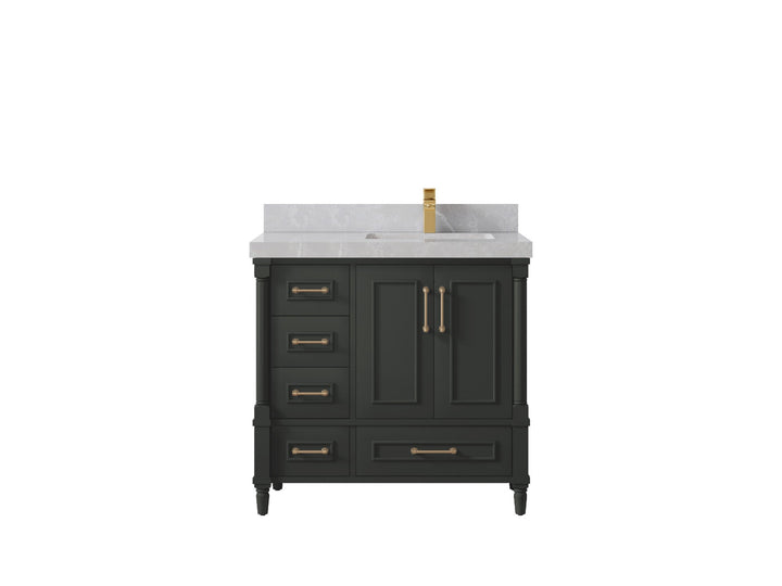 Aberdeen 36 in. W x 22 in. D Right Offset Sink Bathroom Vanity - photo 32