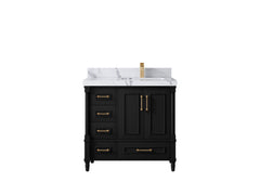 Aberdeen 36 in. W x 22 in. D Right Offset Sink Bathroom Vanity - photo 10