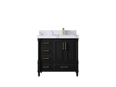 Aberdeen 36 in. W x 22 in. D Right Offset Sink Bathroom Vanity - Willow Bath and Vanity
