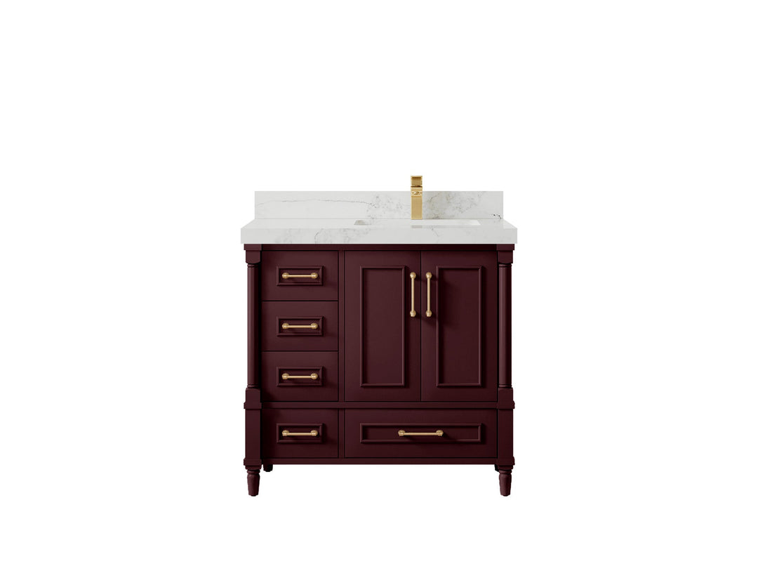 Aberdeen 36 in. W x 22 in. D Right Offset Sink Bathroom Vanity - Willow Bath and Vanity