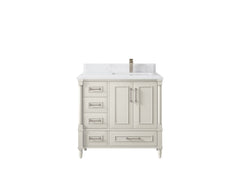 Aberdeen 36 in. W x 22 in. D Right Offset Sink Bathroom Vanity - photo 24